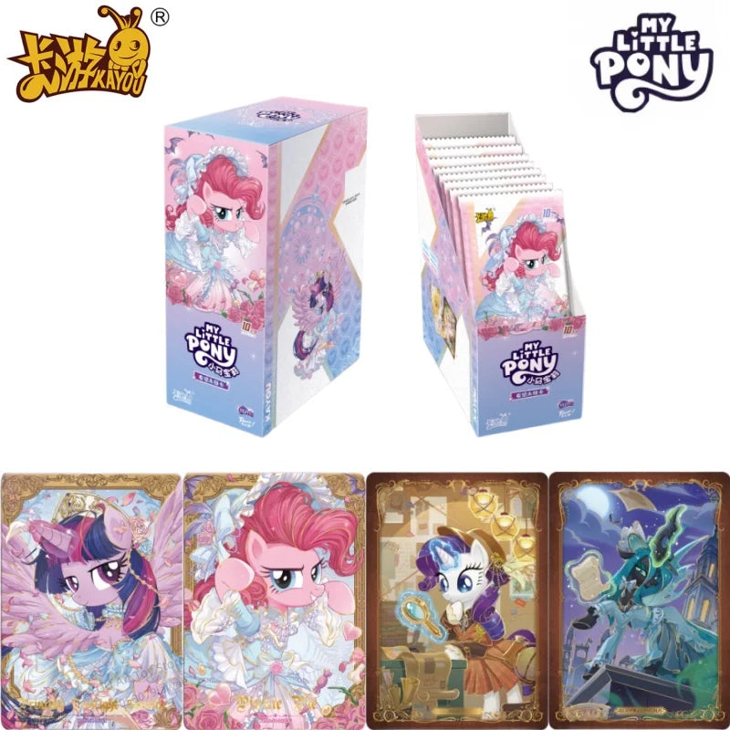 KAYOU New My Little Pony Friendship Forever Card Huiyue Pack 9 European Retro Style Ultimate Fantasy Card Anime Peripheral Gift