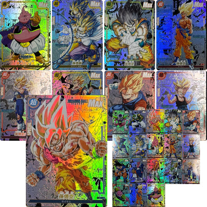 Anime characters Dragon Ball Majin Buu Vegetto DIY Homemade Bronzing texture Game toys Collection card Christmas birthday gift