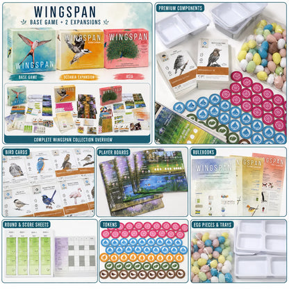 Wingspan Board Game Series, Bird Strategy Engine Building Game with Base Set and Expansions, Family Game Night, English Version