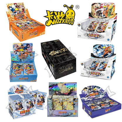 KAYOU Naruto Card Gift Box W9T2 Collection Card Book Chapter of the Ninja Genuine Anime Character Blind Box Kids Toys Birth Gift