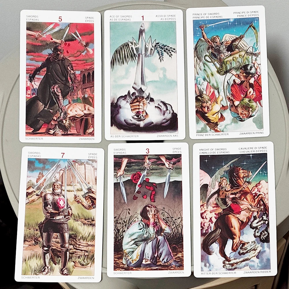 Initiatory Golden Dawn Tarot Deck 78 Cards Occult Esoteric Divination Game Set in Rigid Box Double-embossed Cardstock 12*7cm