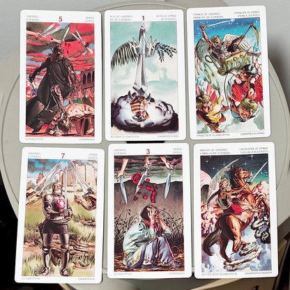 Initiatory Golden Dawn Tarot Deck 78 Cards Occult Esoteric Divination Game Set in Rigid Box Double-embossed Cardstock 12*7cm
